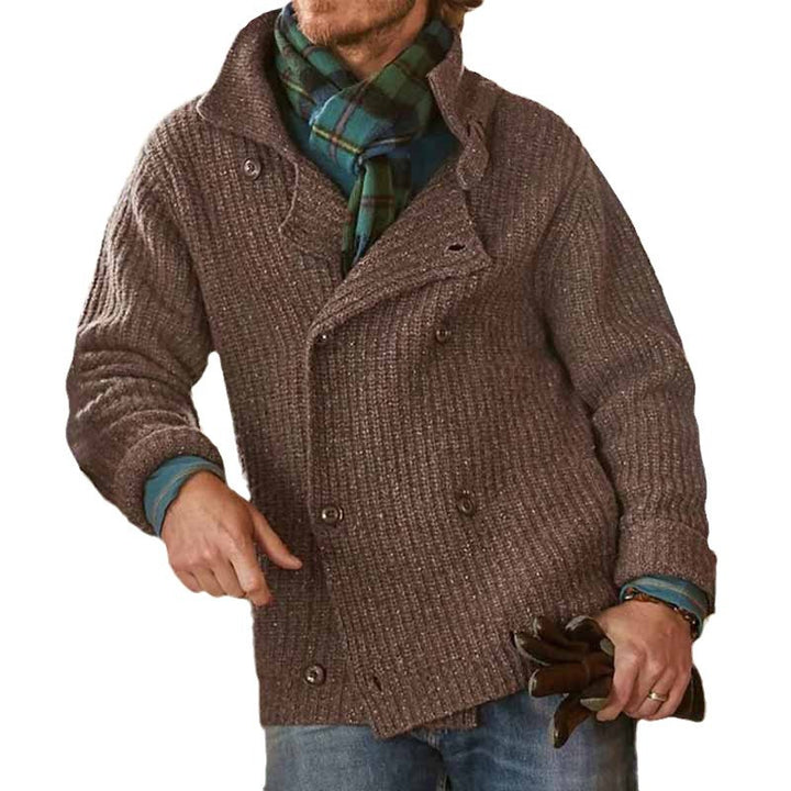 Herren Strickjacke mit modernem Schnitt und doppelter Knopfleiste Drune