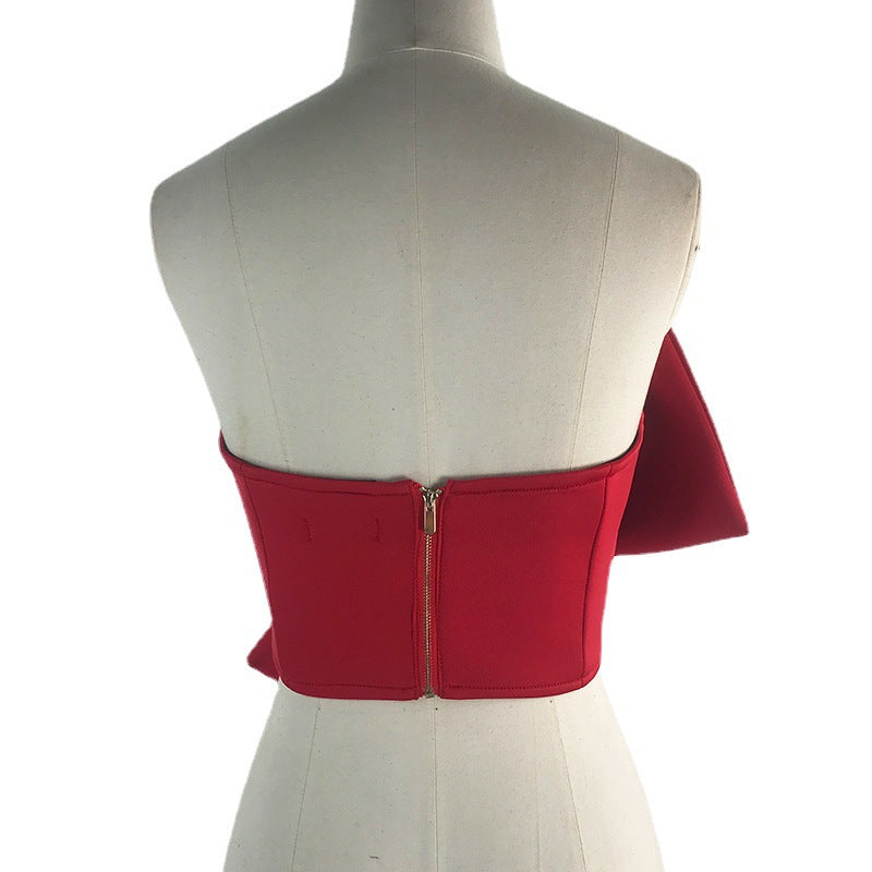 Damen Crop-Top mit voluminösem Schleifen-Design Drune
