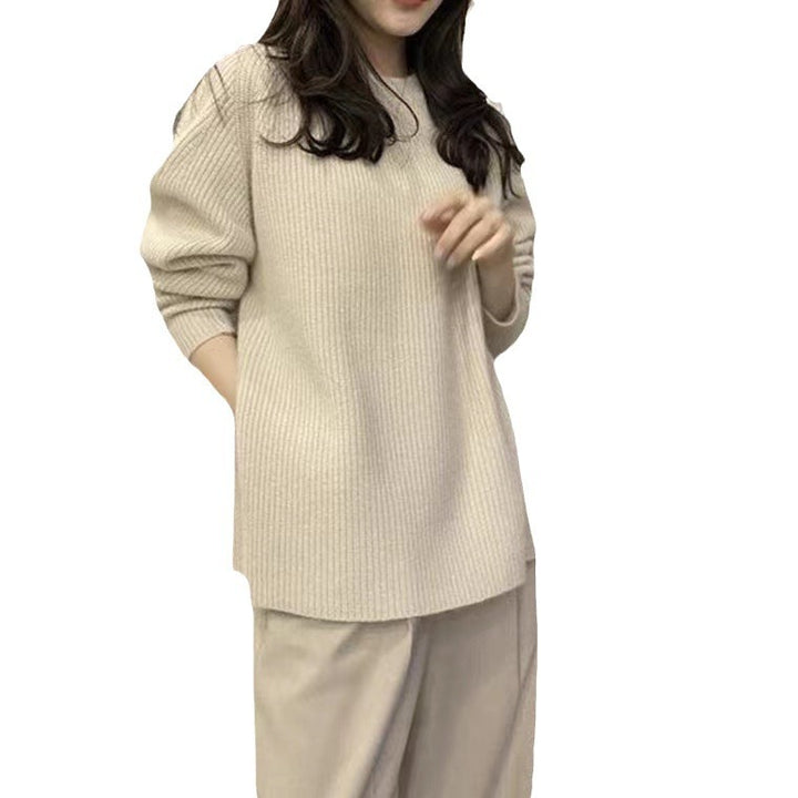 Damen Grobstrickpullover Drune