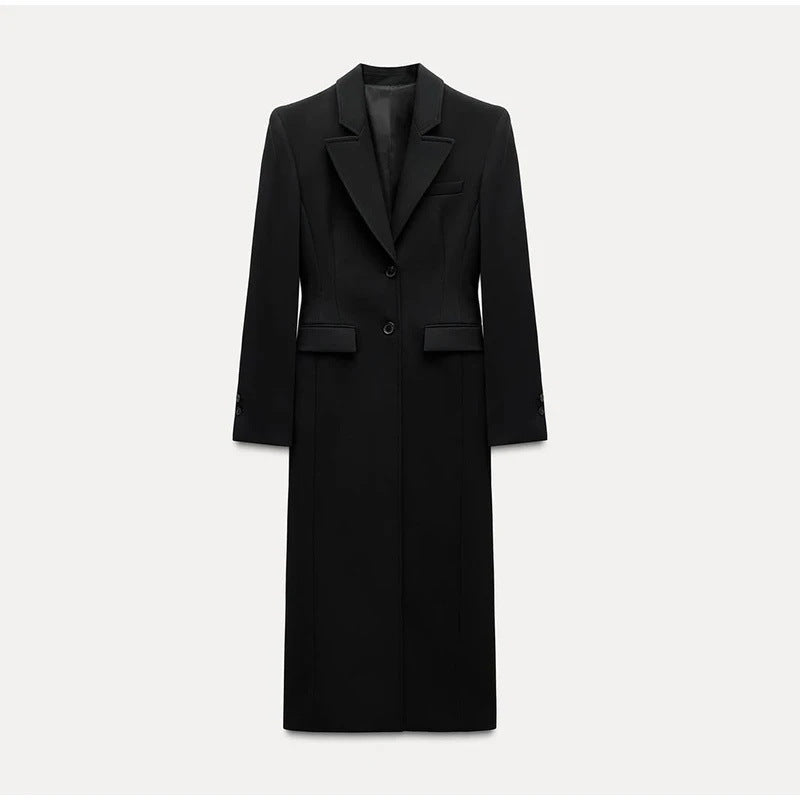 Damen Eleganter Longblazer mit schmaler Silhouette und klassischen Details Drune