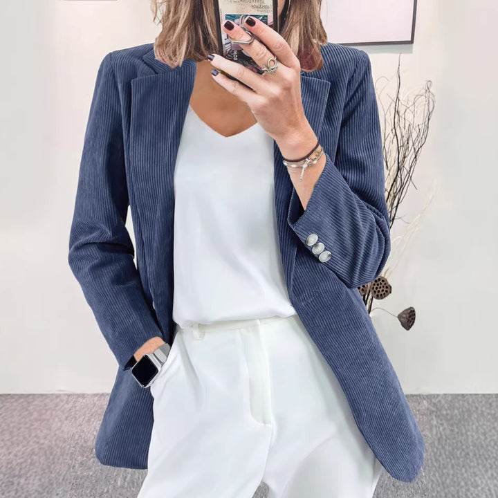 Damen modischer gestreifter Blazer mit schmalem Schnitt Drune