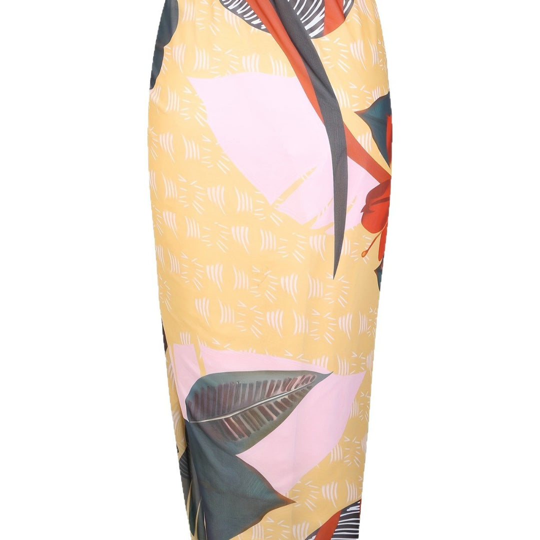 Damen Einteiliger Badeanzug mit elegantem Wickelrock Drune