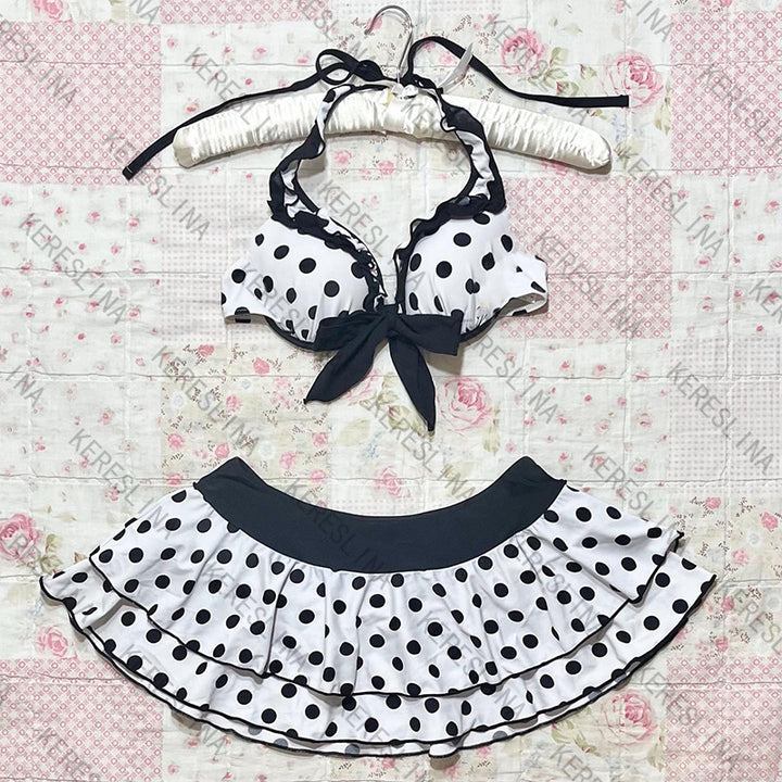 Damen Bikini-Set mit Volantrock und gepolstertem Oberteil Drune