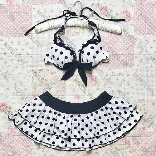 Damen Bikini-Set mit Volantrock und gepolstertem Oberteil Drune