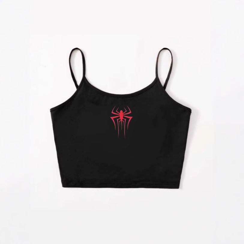 Damen Crop-Top mit kreativem Herz-Design Drune