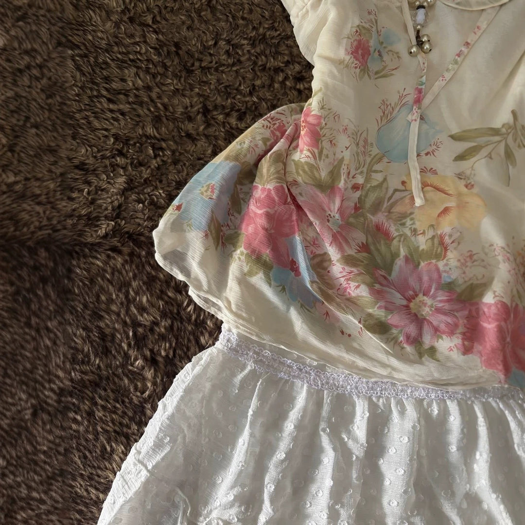 Damen Verspieltes Blumentop Drune