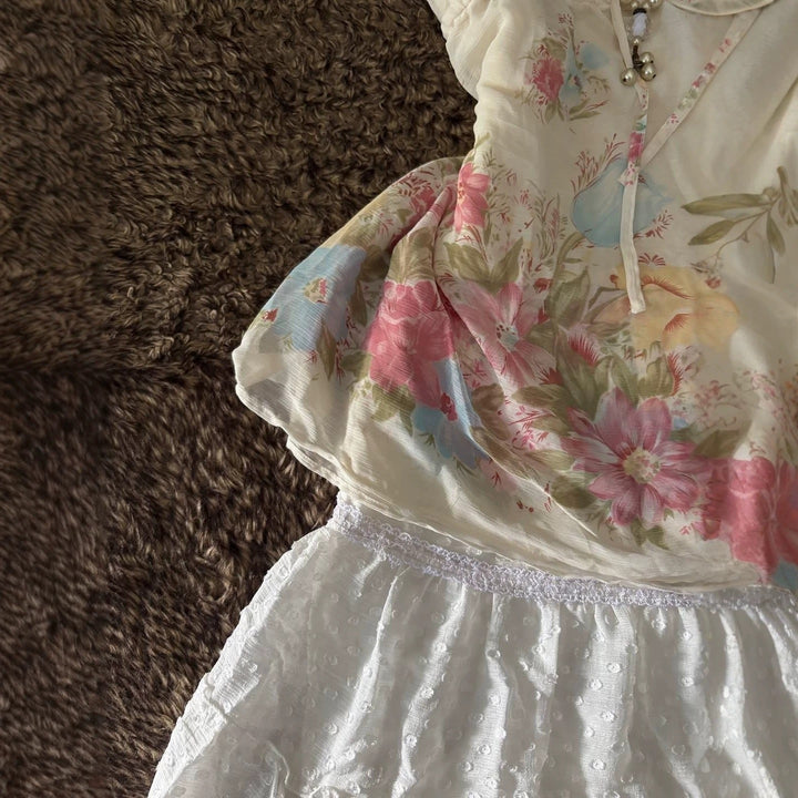 Damen Verspieltes Blumentop Drune