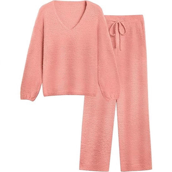 Damen gemütliches Lounge-Set aus weich strukturiertem Material Drune