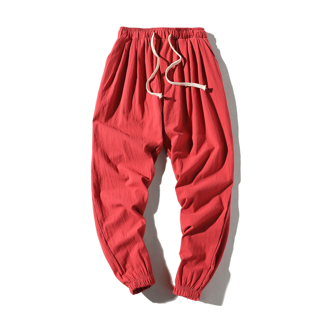 Herren nan lockere Jogginghose mit elastischem Bund, Kordelzug, Seitentaschen und elastischen Bündchen Drune
