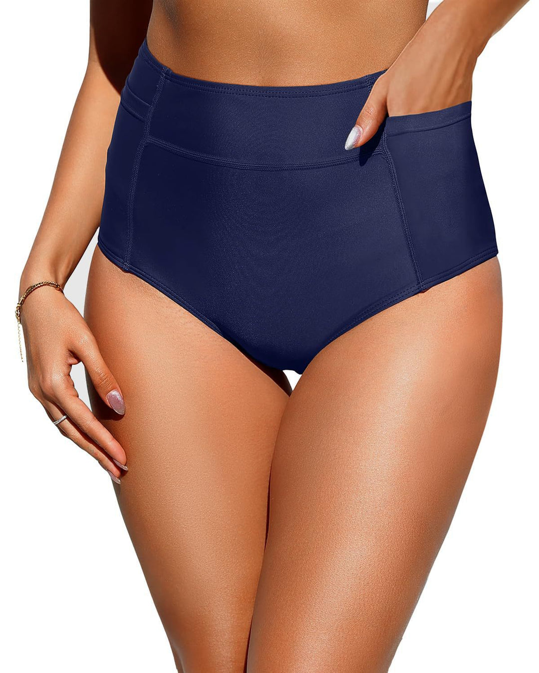 Damen Hochtaillierte Badeshorts Drune