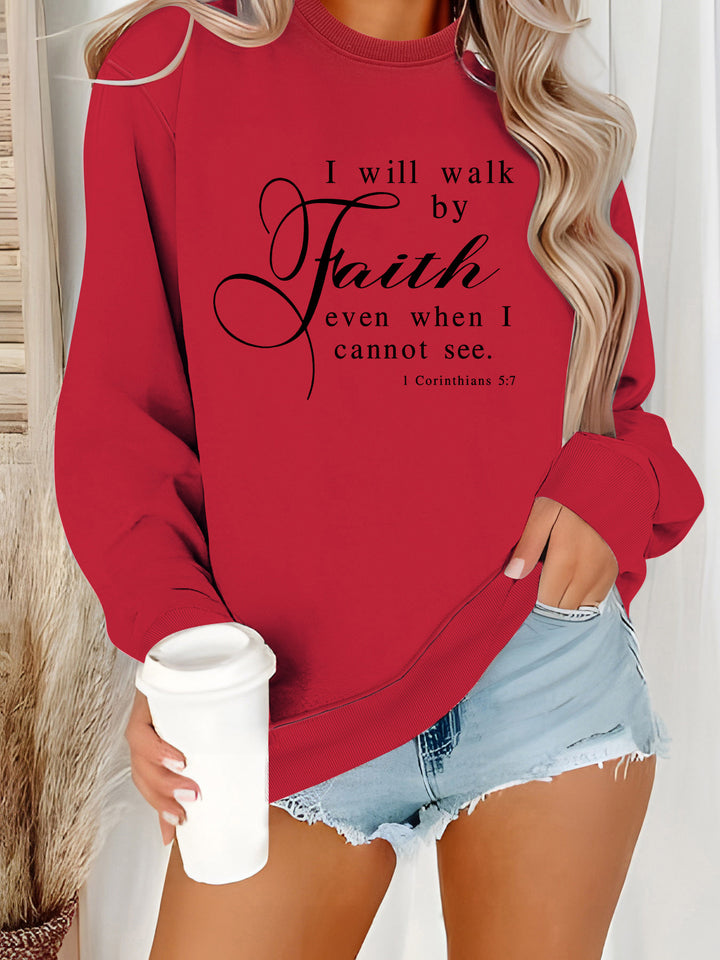 Damen Sweatshirt mit inspirierendem Schriftzug und weichem Material Drune