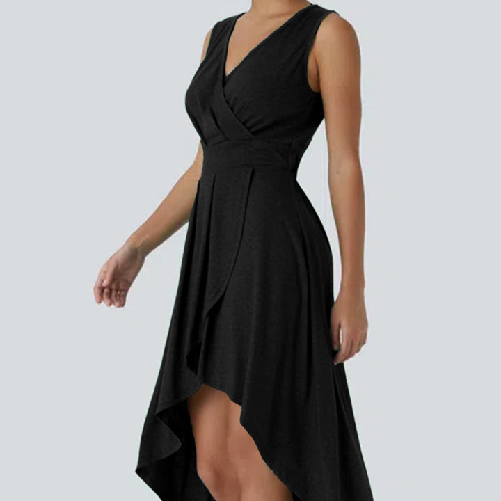 Damen Wickelkleid mit asymmetrischem Saum und elegantem Schnitt Drune