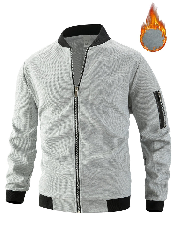 Herren Sportliche Bomberjacke mit Reißverschluss und strukturiertem Design Drune