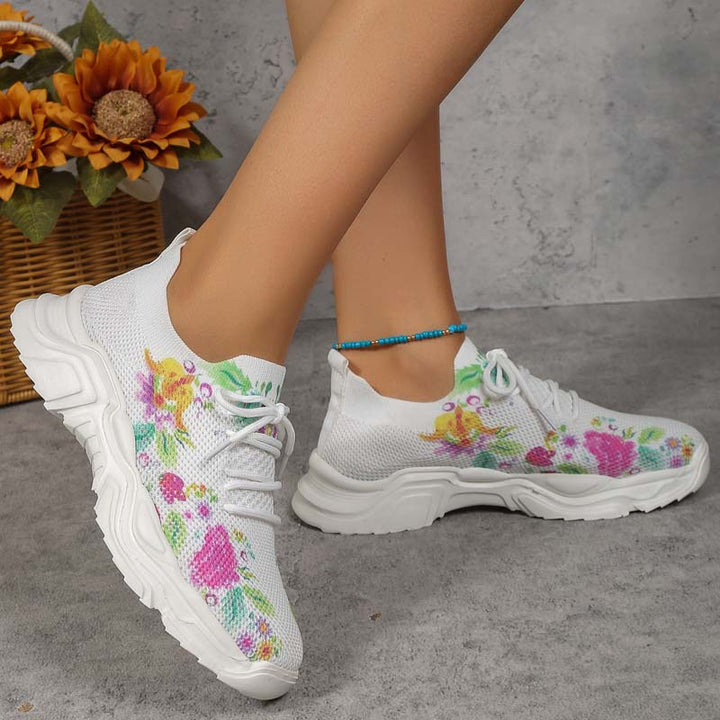 Drune | Breite Sneaker Mit Blumenmuster Für Damen
