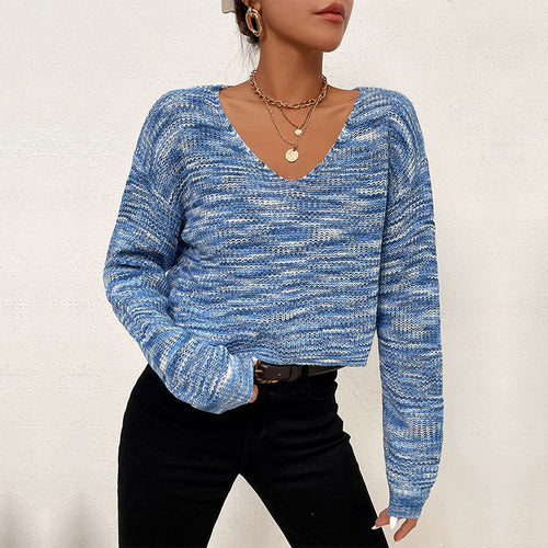 Damen Oversized Strickpullover mit asymmetrischem Ausschnitt und modischem Muster Drune
