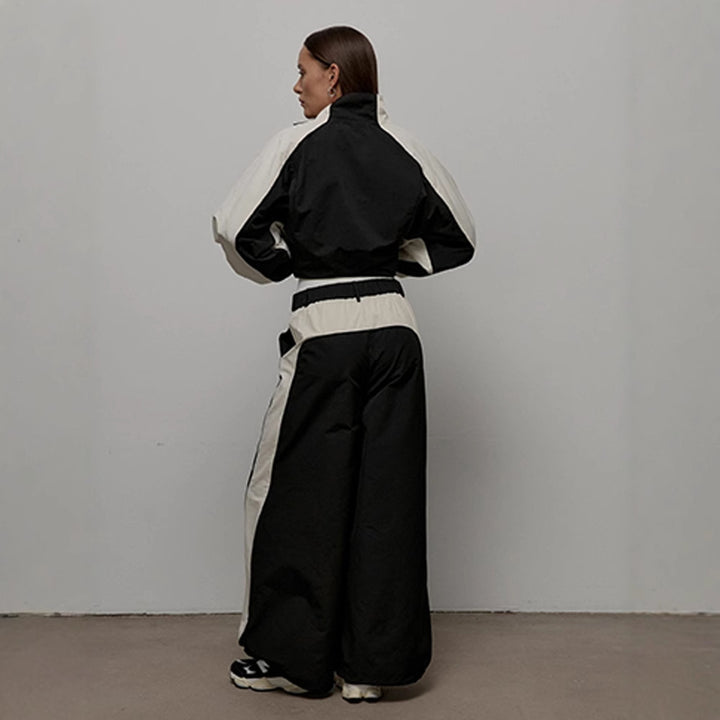 Damen nan sportive Oversize-Trackjacke mit hohem Stehkragen und Raglanärmeln Drune