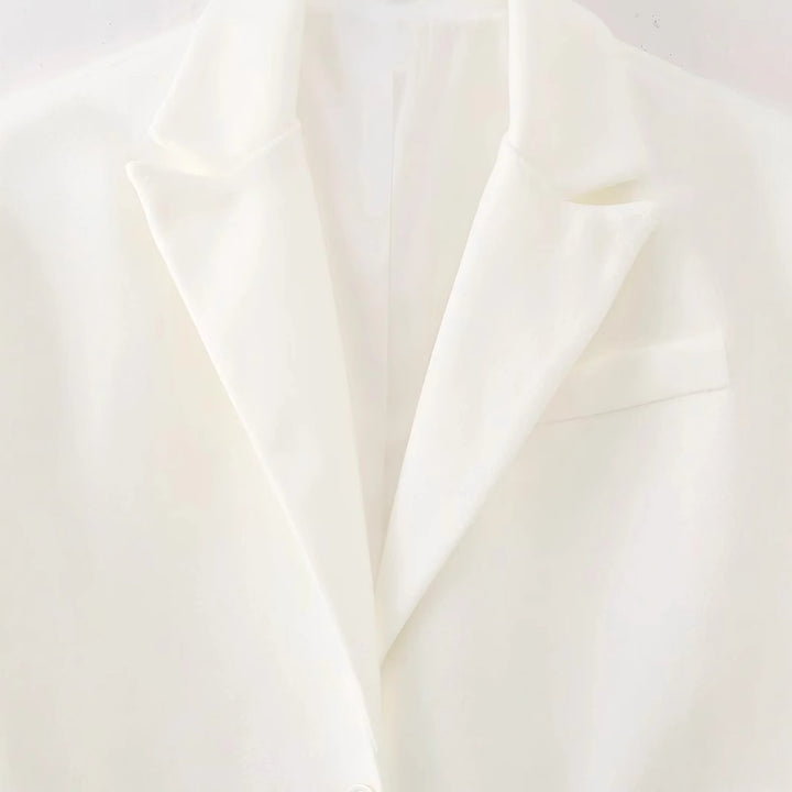 Damen elegante Longjacke mit fransigen Details Drune