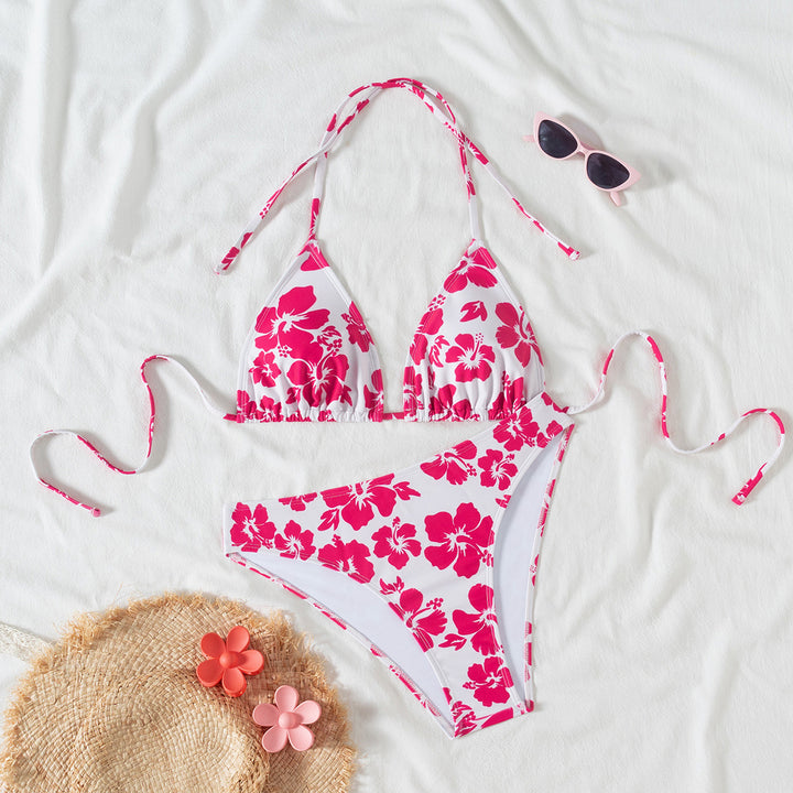 Damen Triangel-Bikini mit verstellbarem Halter und modischem Punktedesign Drune