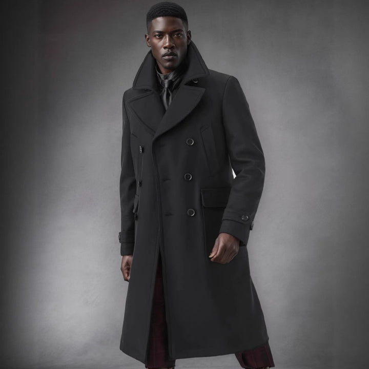 Herren klassischer Dufflecoat mit doppeltem Knopfverschluss und praktischen Taschen Drune