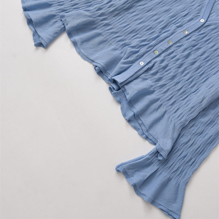 Damen Strickjacke mit weiten Ärmeln und Knopfdetails Drune