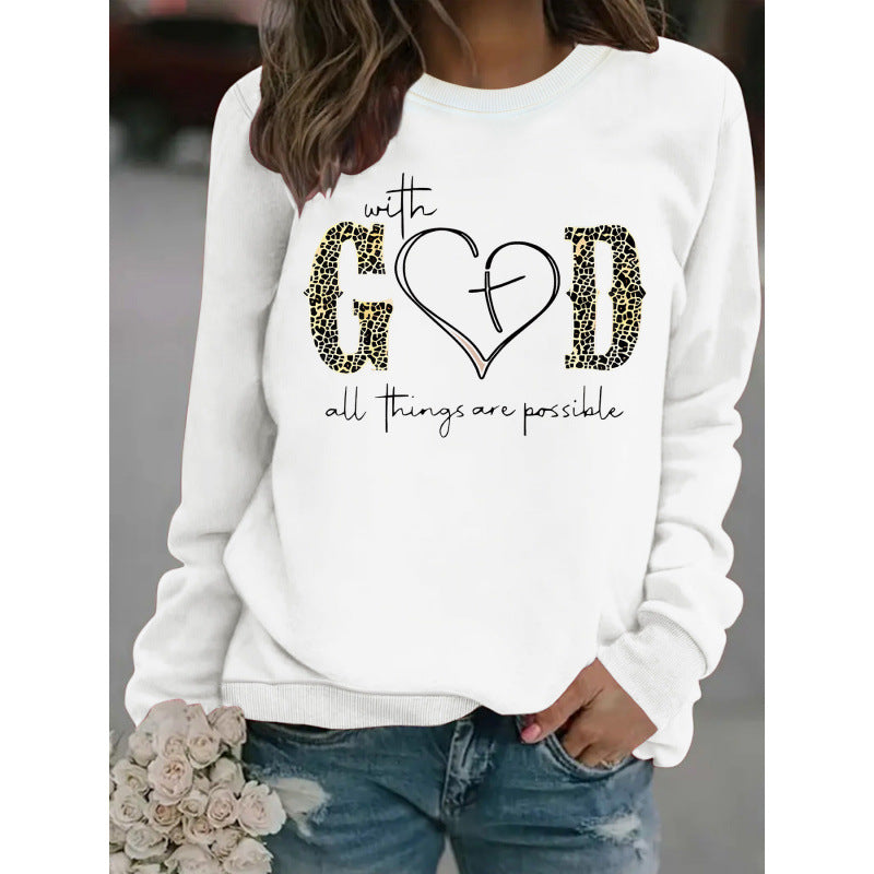 Damen Sweatshirt mit kreativem Modedesign und motivierender Botschaft Drune