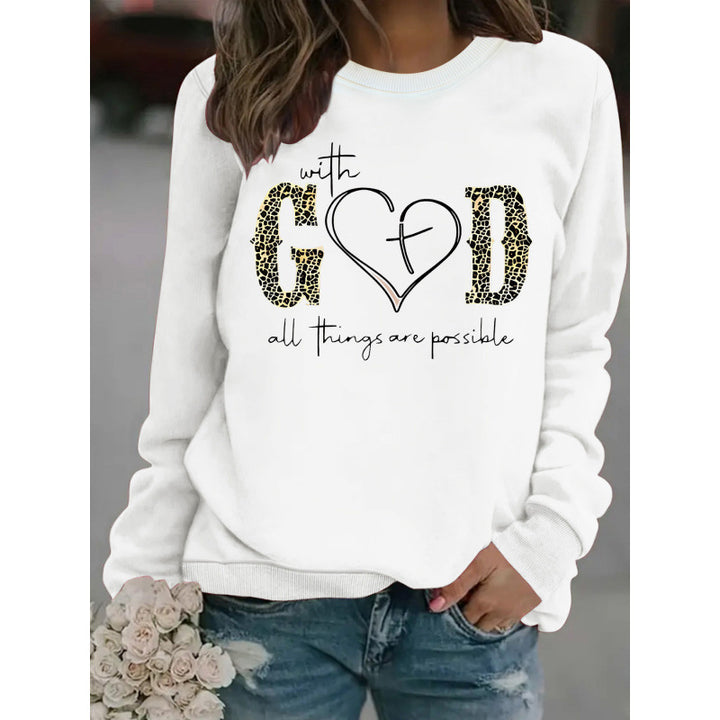 Damen Sweatshirt mit kreativem Modedesign und motivierender Botschaft Drune