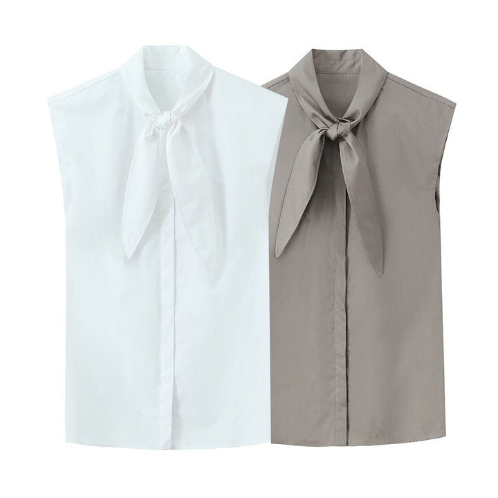 Damenbluse mit Schleifenkragen Drune