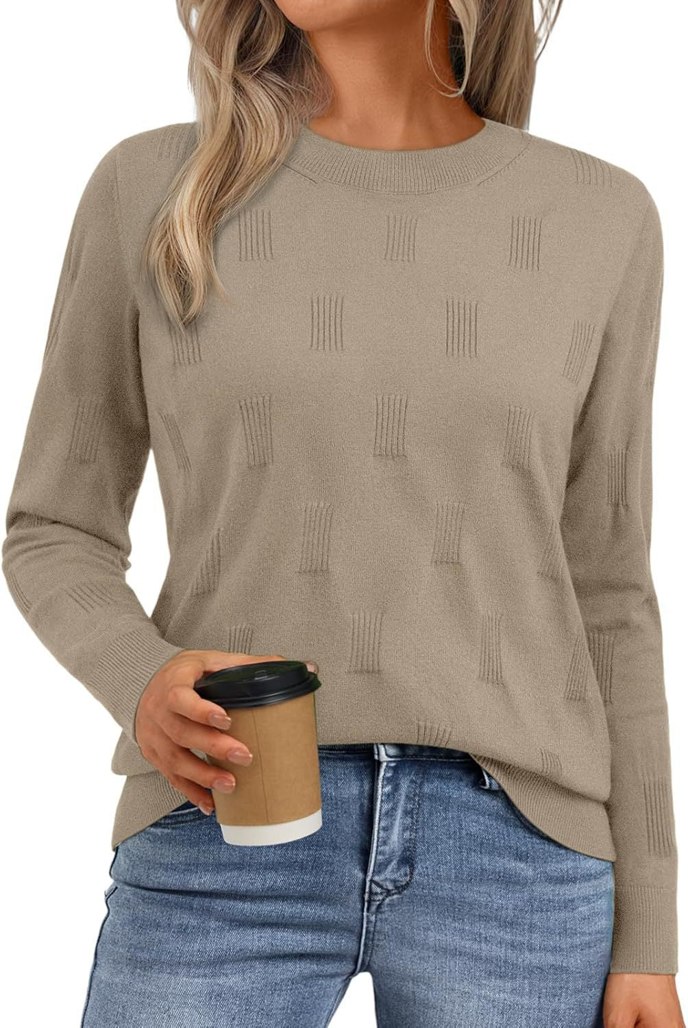 Damen Strickpullover mit feinem Strukturmuster Drune