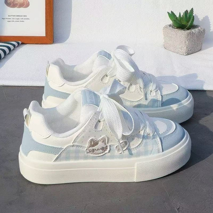 Damen Sneakers mit modischem Karomuster und komfortabler Sohle Drune