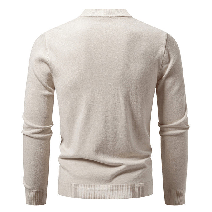 Herren nan Feinstrick-Cardigan mit tiefem V-Ausschnitt schmaler Passform und vertikalem Zopfstrick Drune