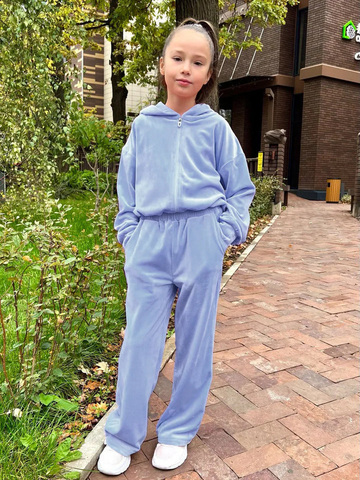 Damen Fleece-Kapuzenanzug Drune