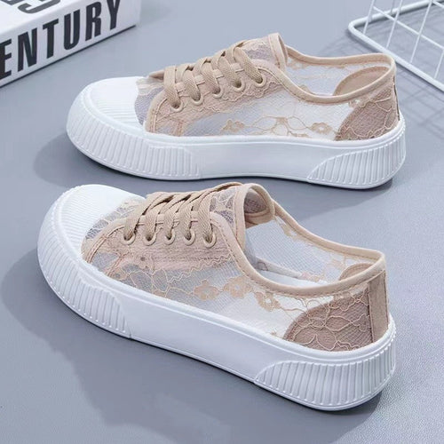 Damen Sneakers mit eleganter Spitzenoptik und komfortabler Polsterung Drune