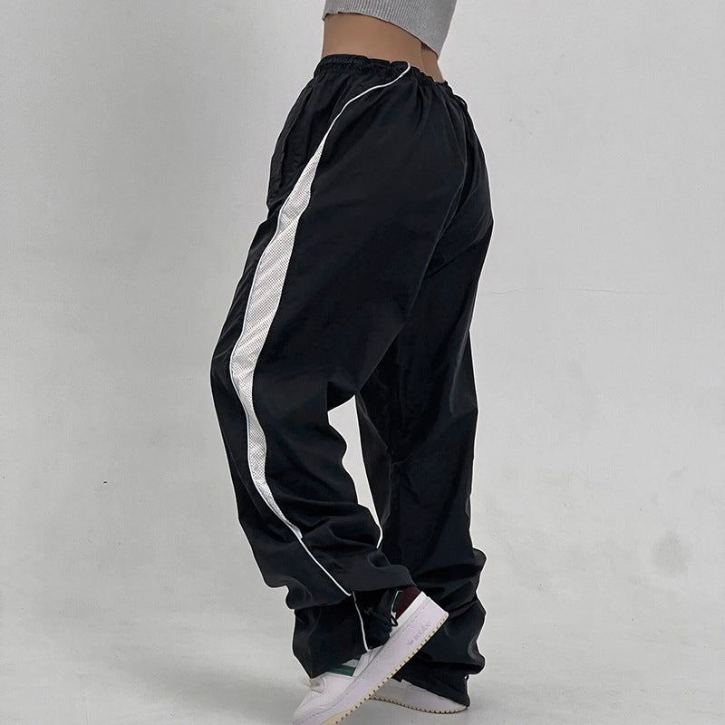 Damen Sportliche Freizeitpants mit Netzdetails Drune