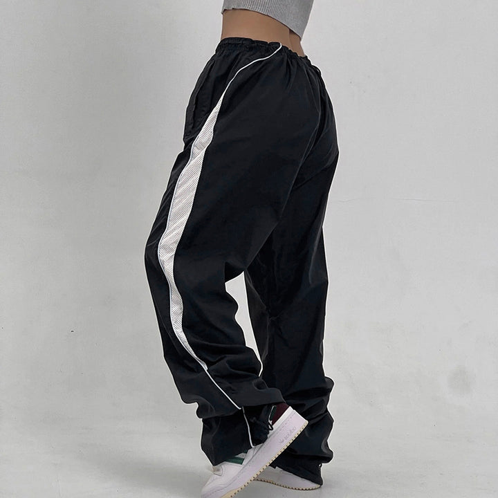 Damen Sportliche Freizeitpants mit Netzdetails Drune