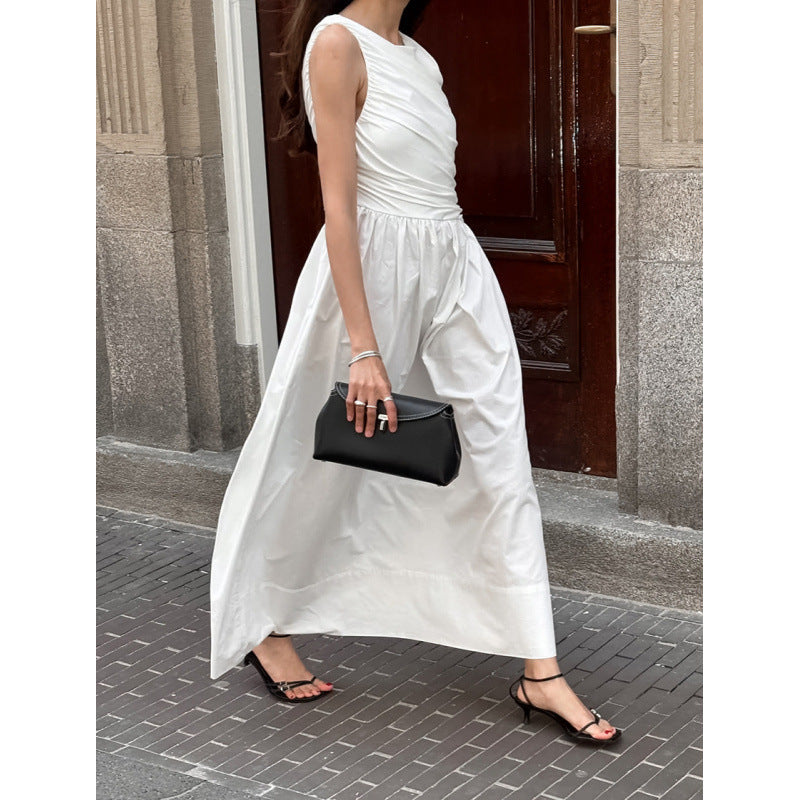 Damen Elegantes Maxikleid mit lässiger Passform und raffinierten Drapierungen Drune