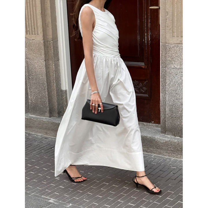 Damen Elegantes Maxikleid mit lässiger Passform und raffinierten Drapierungen Drune