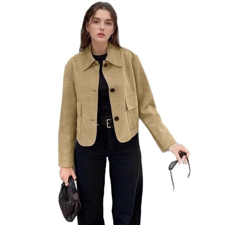 Damen Suede-Blazerjacke Drune