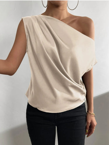 Damen Elegantes, schulterfreies Satinoberteil Drune