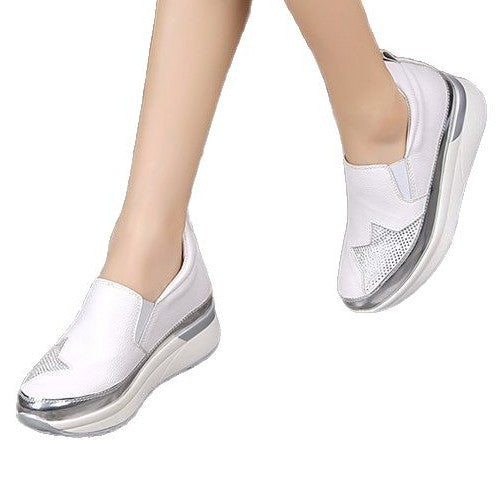 Damen Slip-On Sneakers mit glitzerndem Obermaterial und komfortabler Sohle Drune