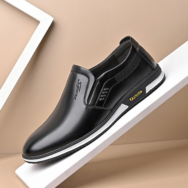 Herren Elegante Slip-On Lederschuhe mit rutschfestem Profil und atmungsaktiver Struktur Drune