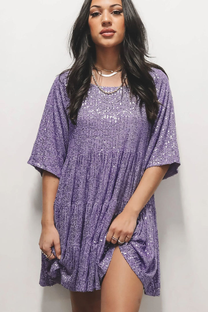 Damen Glitzerndes Kurzkleid Drune