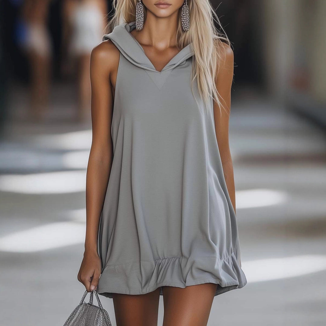 Damen Kapuzenkleid Drune