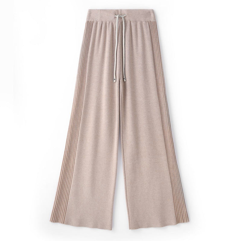 Damen Plissierte Freizeithose mit elastischem Taillenbund und seitlichen Taschen Drune