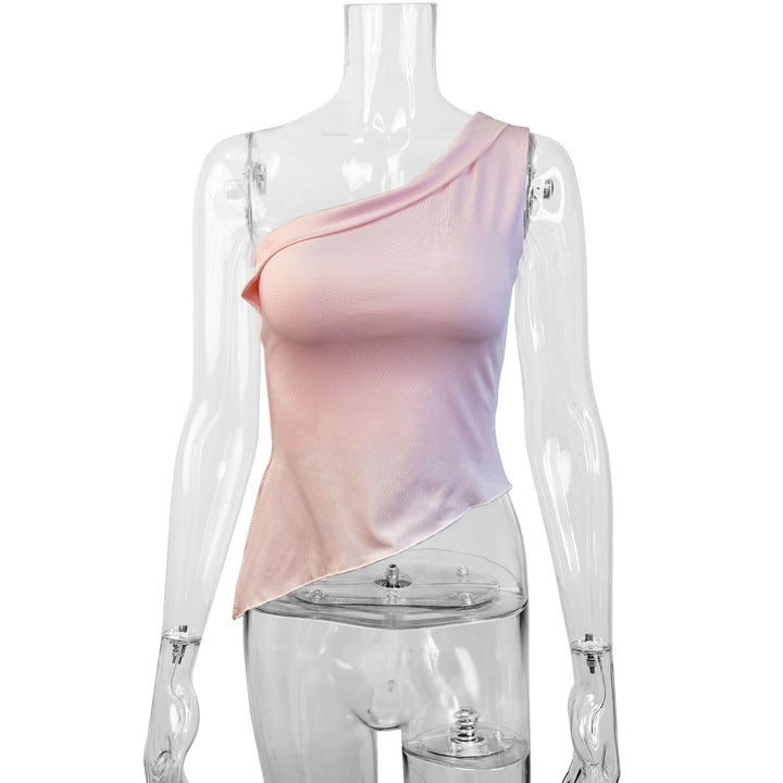 Damen Elegantes asymmetrisches Top mit einem Schulterdesign Drune