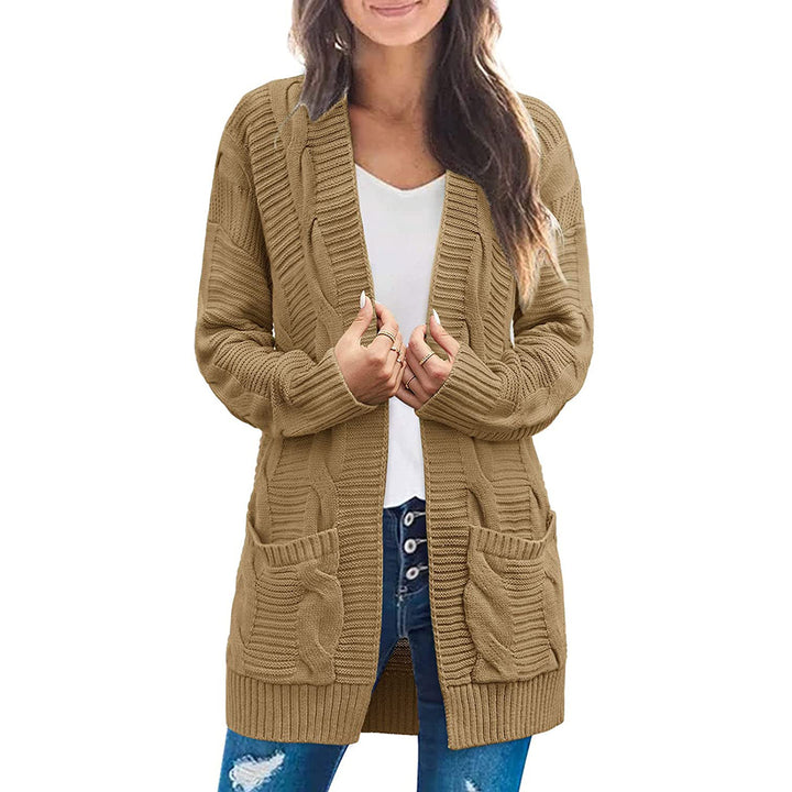 Damen Grobstrick-Cardigan mit Taschen und strukturierter Maschenoptik Drune