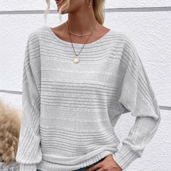 Damen lässiger Strickpullover Drune