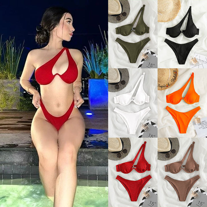 Damen Einseitiger Bikini mit verstellbarem Halter Drune