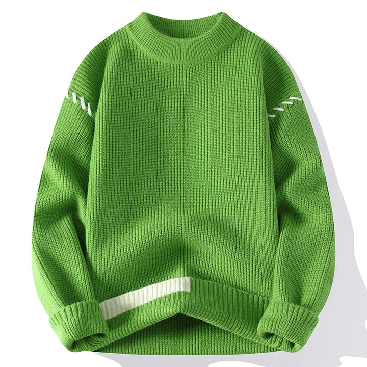 Damen Grober Strickpullover mit innovativem Design und dekorativen Details Drune