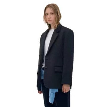 Damen Klassischer Oversize-Wollblazer Drune