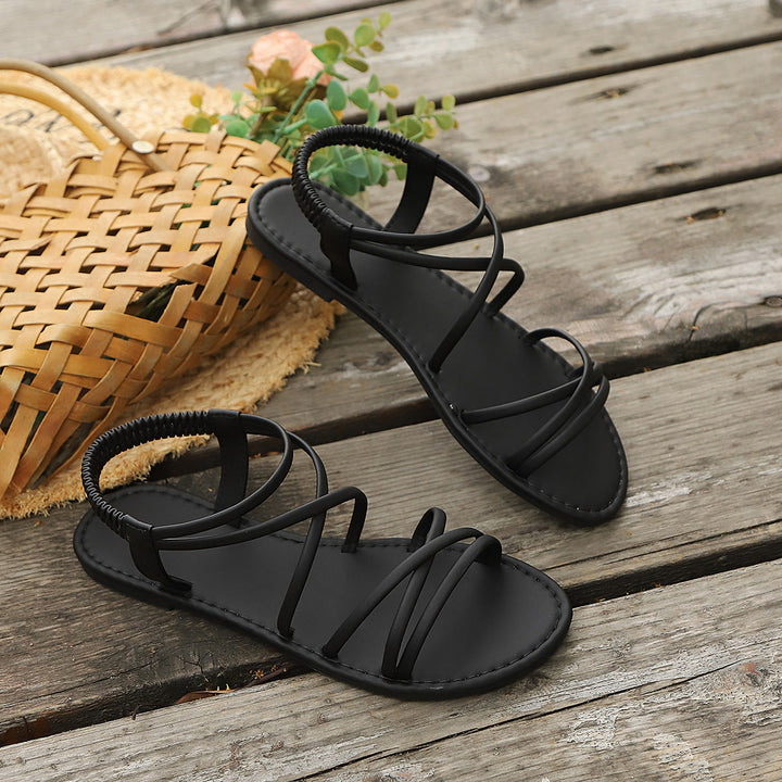 Damen Elegante Freizeit-Sandalen mit verstellbarem Riemen Drune